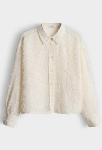 Fenima fine fil coupé pattern boxy shirt