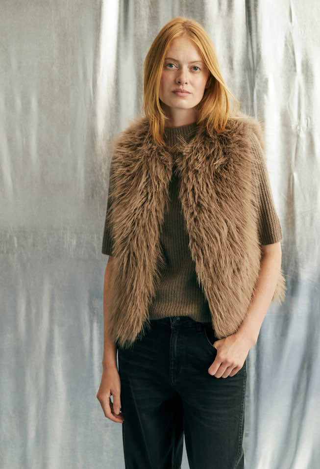 Wondra Faux Fur Waistcoat