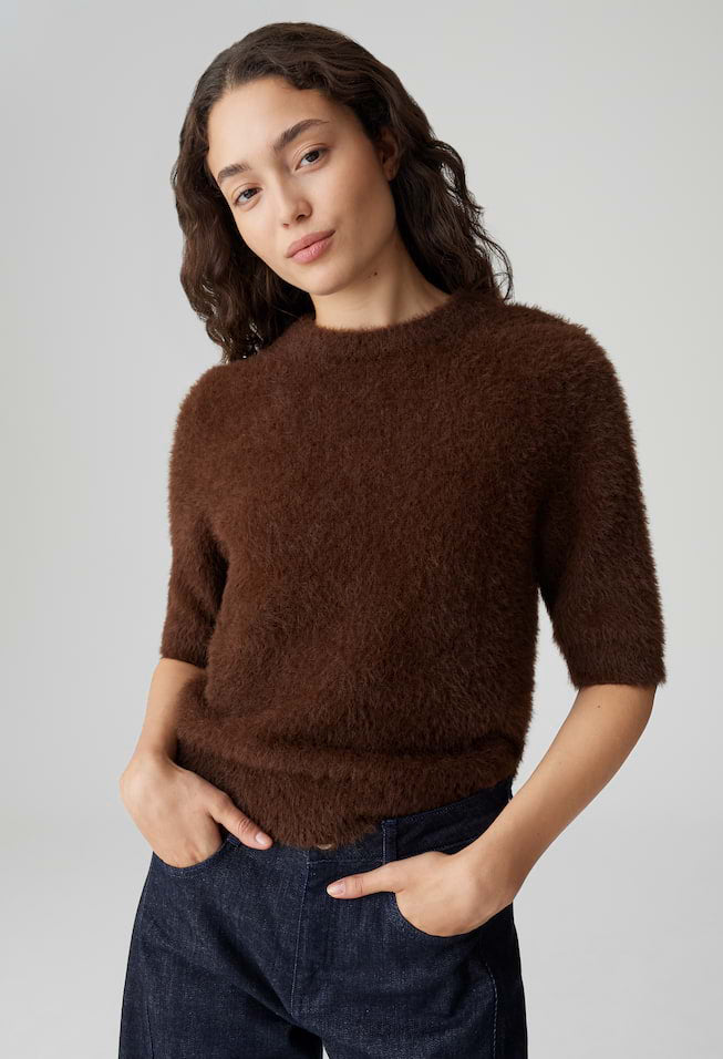 Puvet Slim short-sleeved knitted jumper