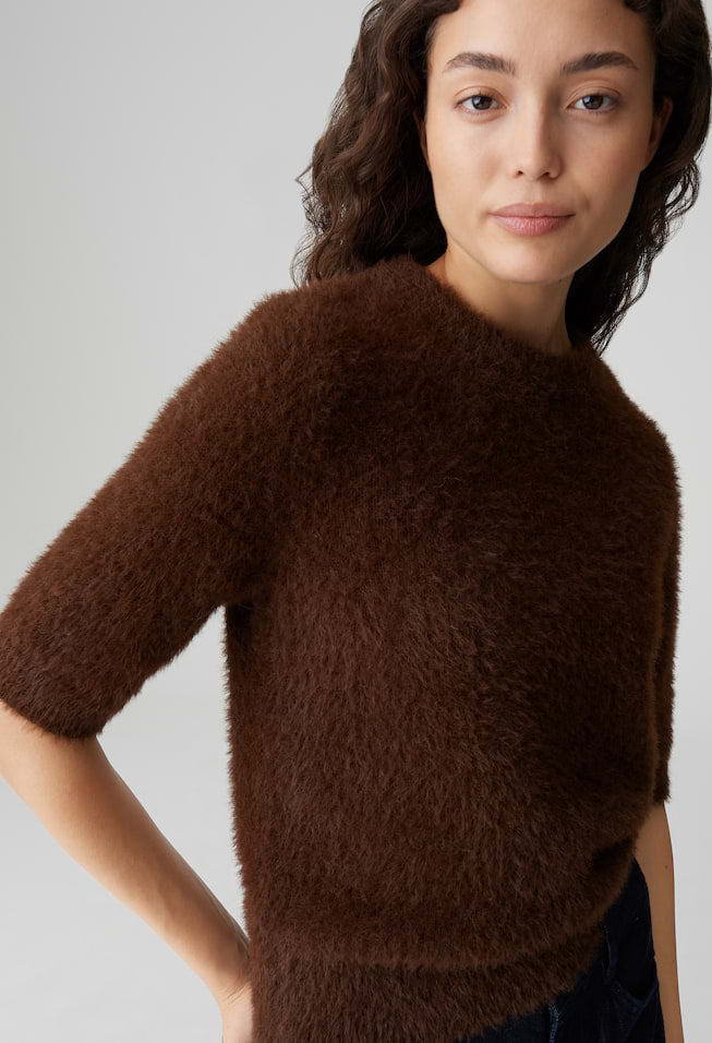 Puvet Slim short-sleeved knitted jumper