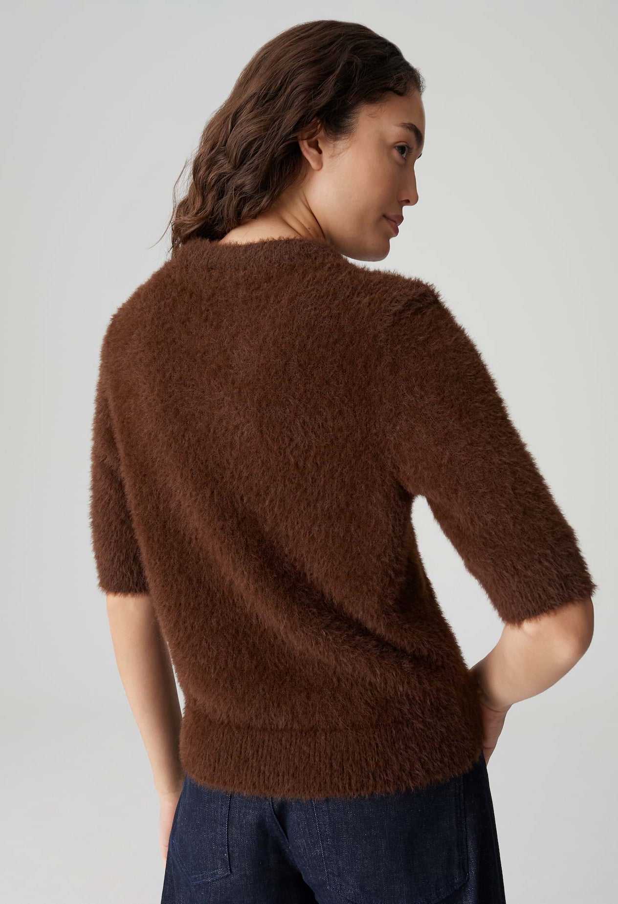 Puvet Slim short-sleeved knitted jumper