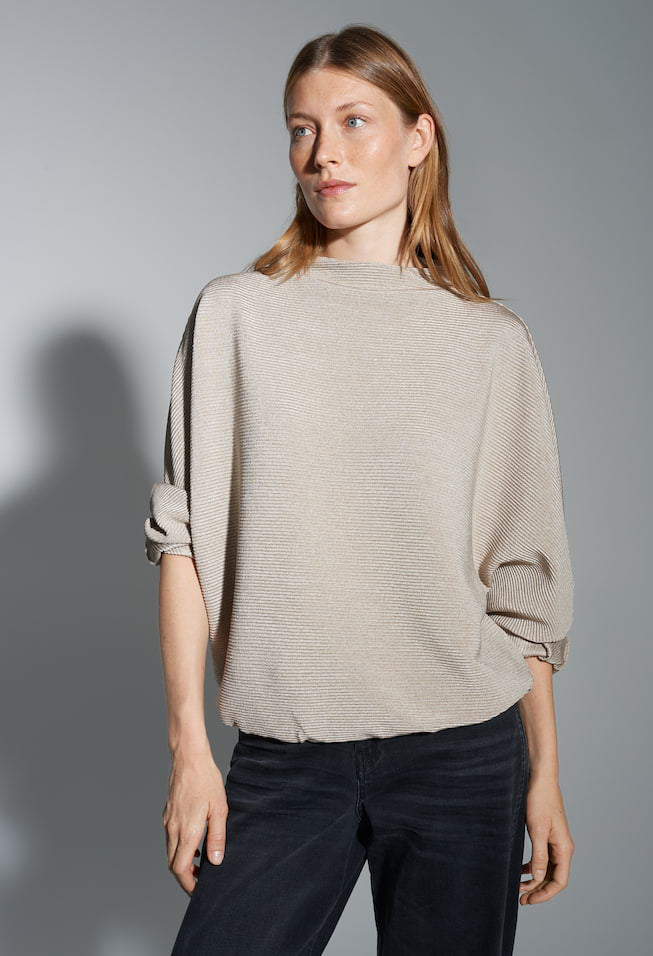 Saglanz Gloss Effect Jersey Top