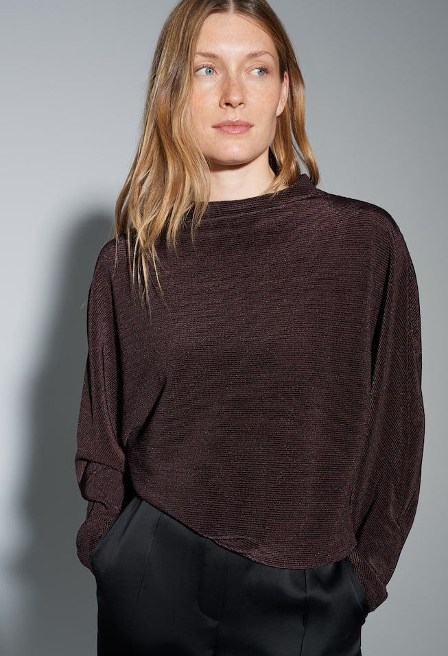 Saglanz Gloss Effect Jersey Top