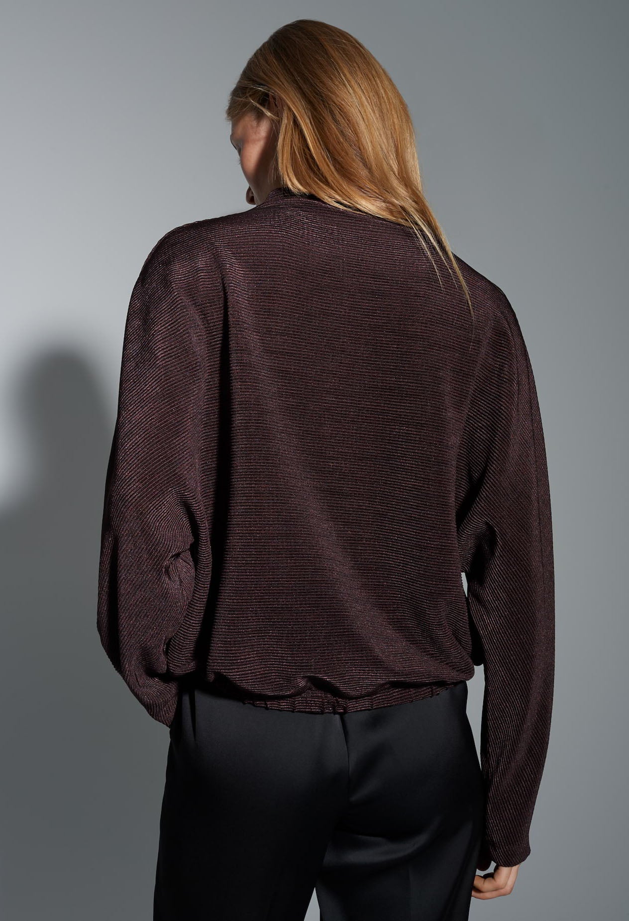 Saglanz Gloss Effect Jersey Top