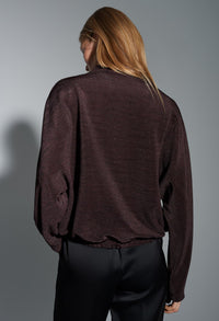 Saglanz Gloss Effect Jersey Top