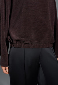 Saglanz Gloss Effect Jersey Top