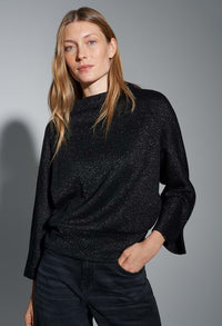 Glantina Loose sweatshirt with gloss effect