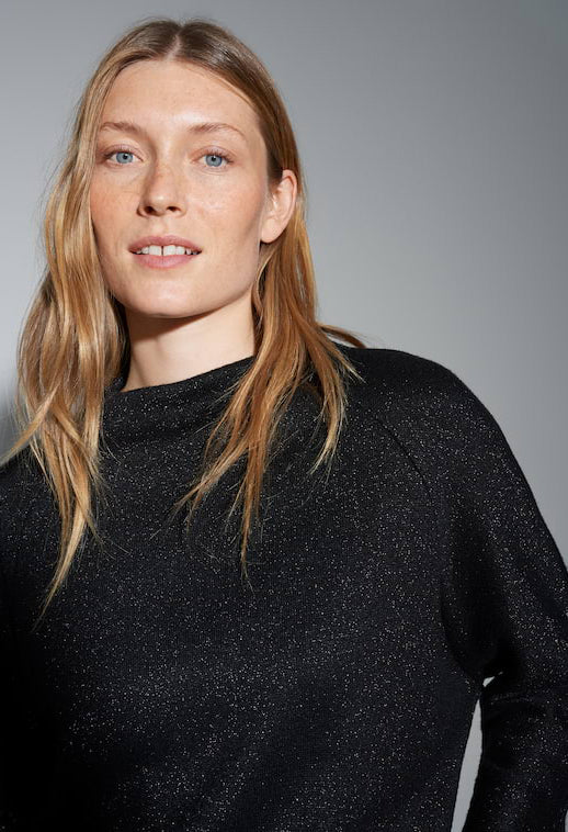 Glantina Loose sweatshirt with gloss effect