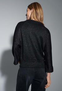 Glantina Loose sweatshirt with gloss effect