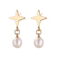 Star Pearl Drop Earrings