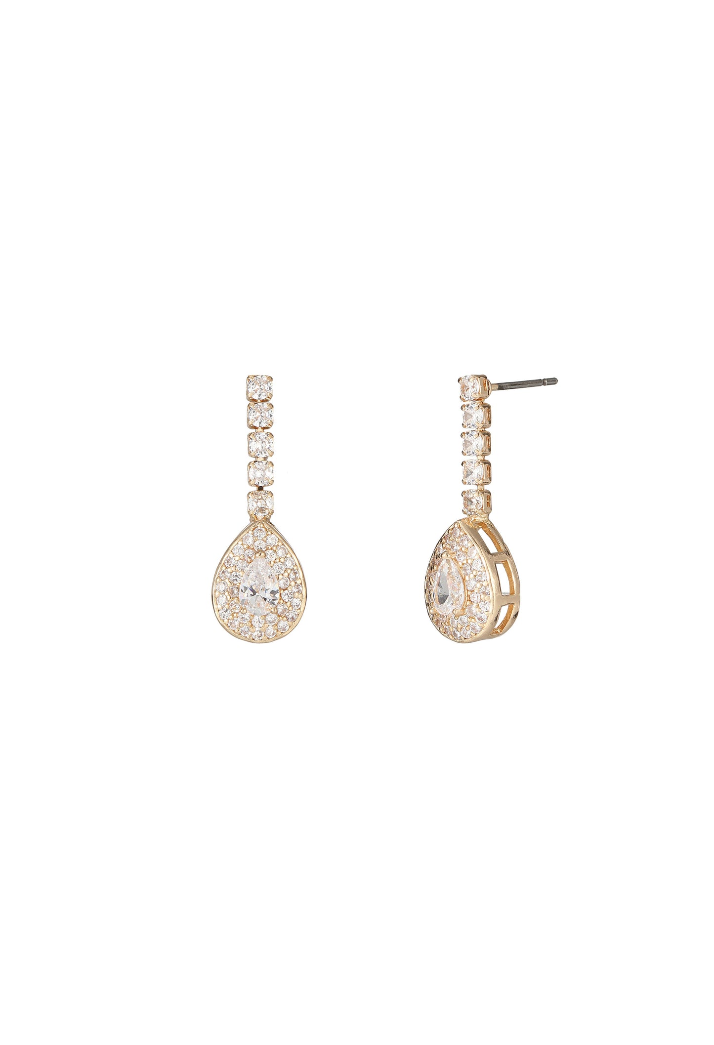 Teardrop Diamante Drop Earrings