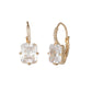 Square Diamante Drop Earrings