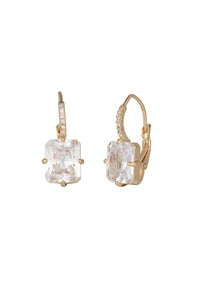 Square Diamante Drop Earrings