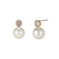 Diamante & Pearl Drop Earrings