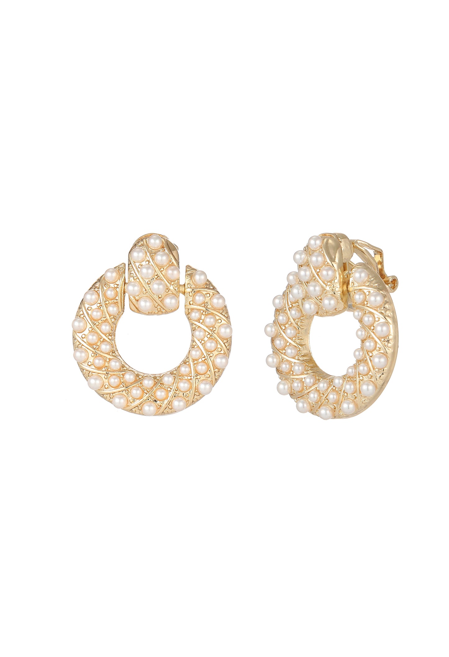 Pearl Embellished Clip On Earrings