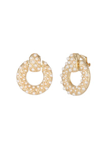 Pearl Embellished Clip On Earrings