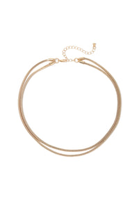 Double Snake Chain Necklace