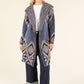 Aztec Design Longline Cardigan