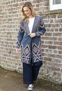 Aztec Design Longline Cardigan
