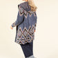 Aztec Design Longline Cardigan