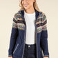 Fair Isle Hooded Knit Cardigan