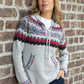 Fair Isle Design Knit Hoodie