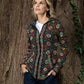 Ethnic Design Hooded Knit Cardigan