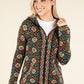 Ethnic Design Hooded Knit Cardigan