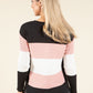 Colour Block Half-Zip Knit Top