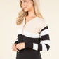 Striped Half-Zip Knit Top