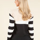 Striped Half-Zip Knit Top