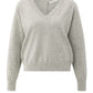 Double V-Neck Knit Sweater