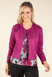 Short Faux Suede Jacket