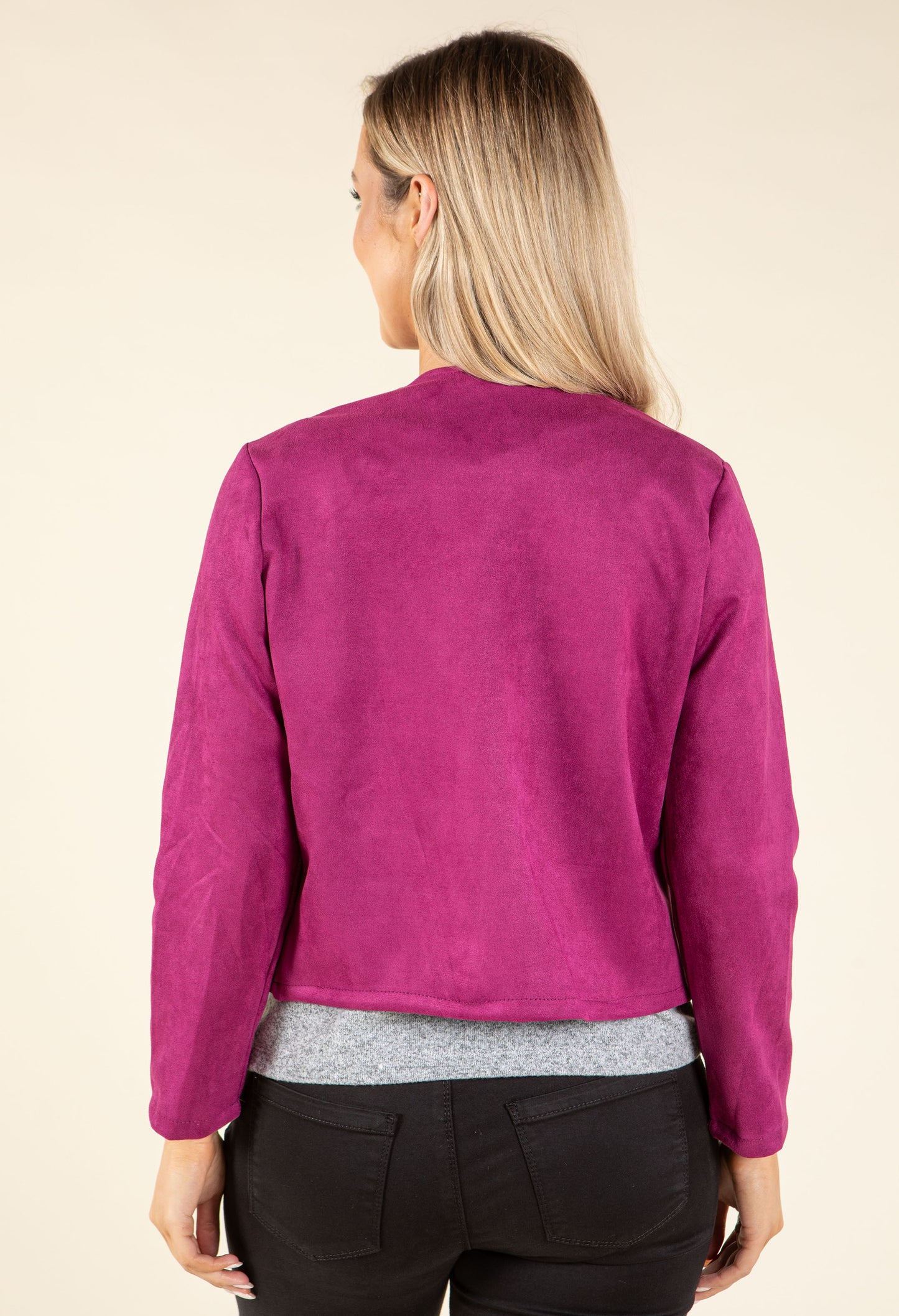 Short Faux Suede Jacket