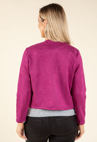 Short Faux Suede Jacket