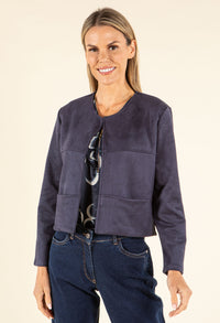 Short Faux Suede Jacket
