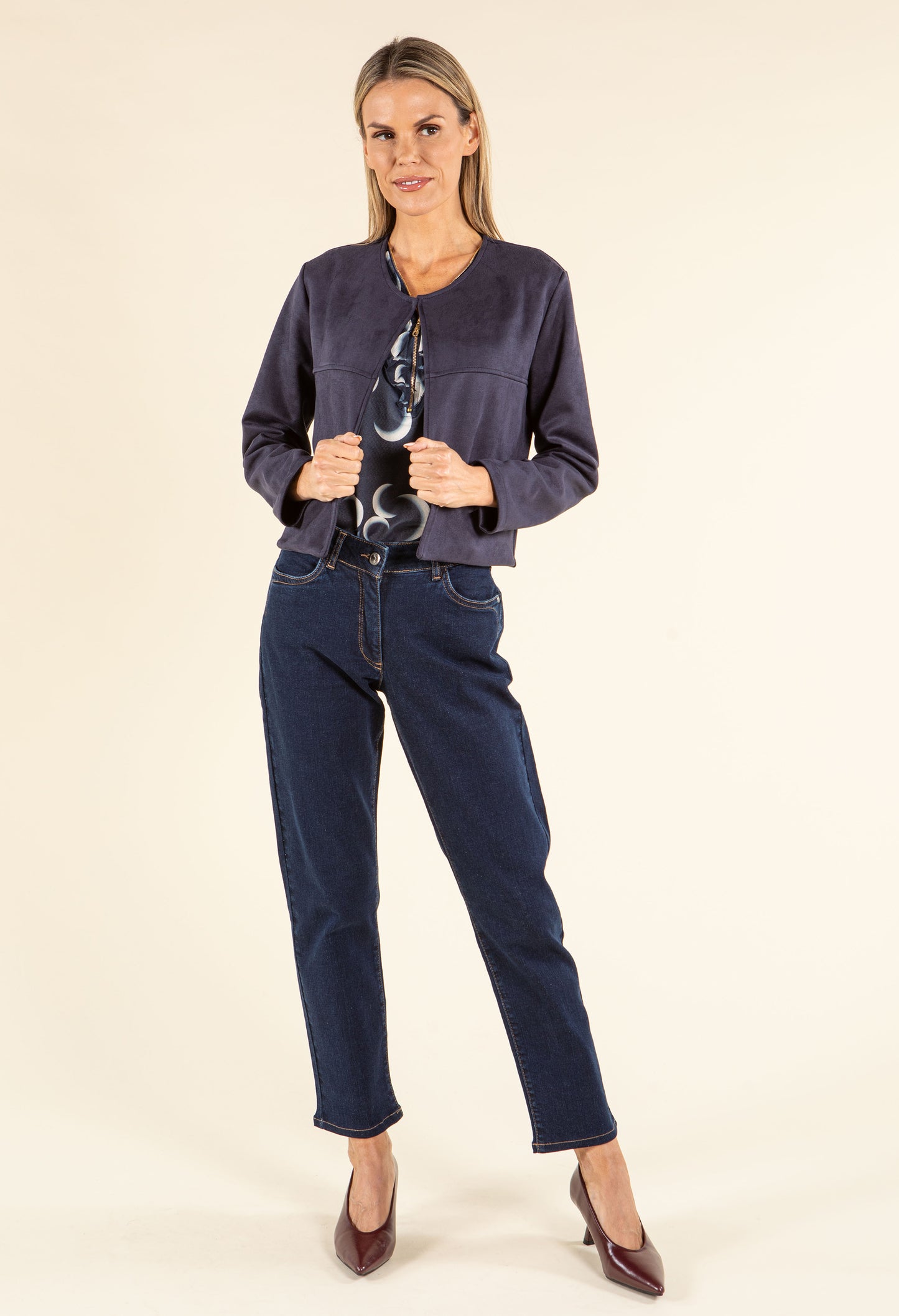 Short Faux Suede Jacket