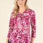 Tie Neck Floral Print Top