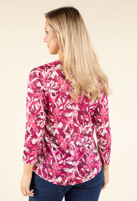 Tie Neck Floral Print Top