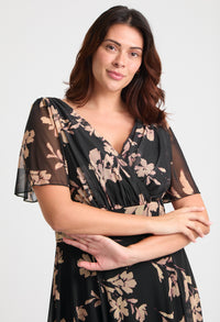 Isabelle Curve+ Float Sleeve Maxi Dress