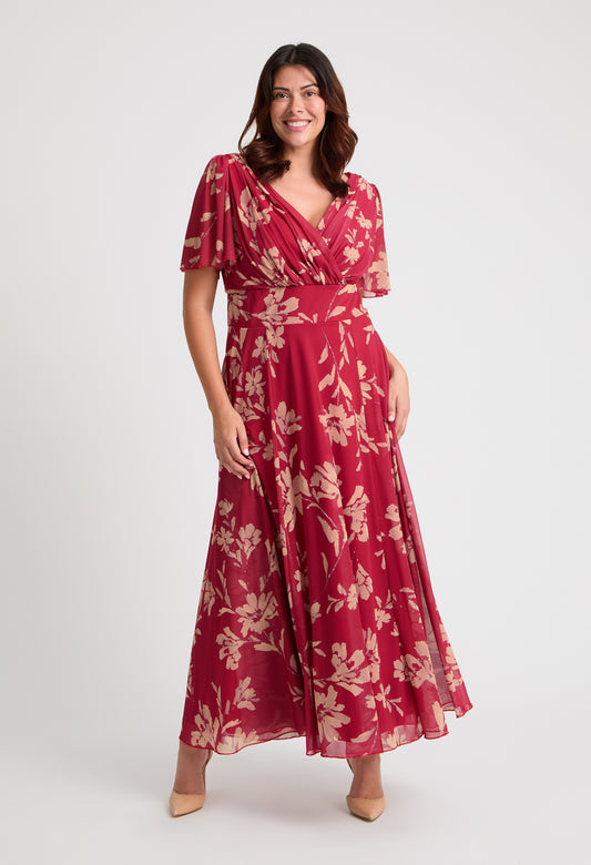 Isabelle Curve+ Float Sleeve Maxi Dress