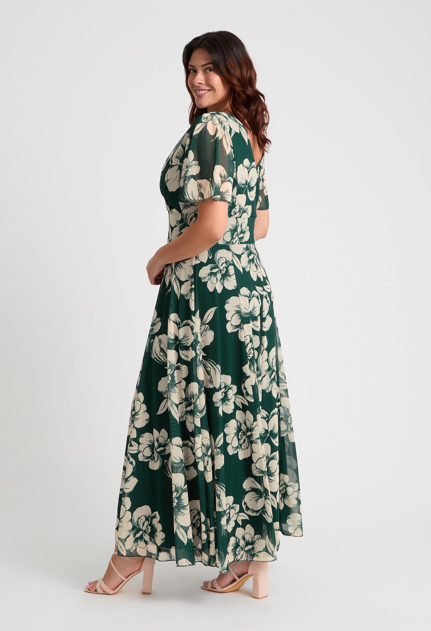 Isabelle Curve+ Float Sleeve Maxi Dress