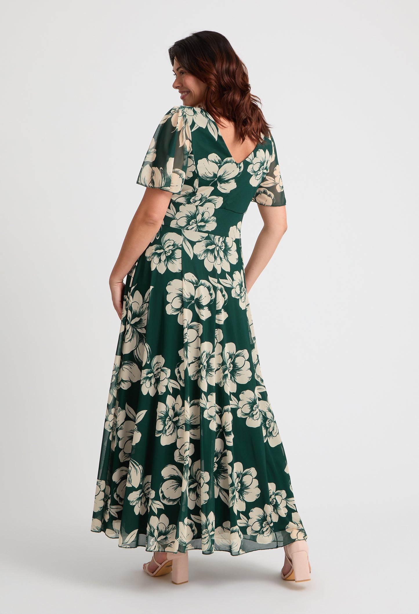 Isabelle Curve+ Float Sleeve Maxi Dress