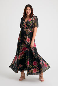 Isabelle Curve+ Float Sleeve Maxi Dress