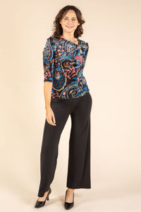 Velvet Touch Paisley Print Top