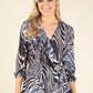 Animal Print Wrap Top