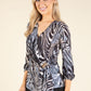 Animal Print Wrap Top