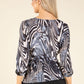 Animal Print Wrap Top