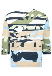 Abstract Design Knit Top