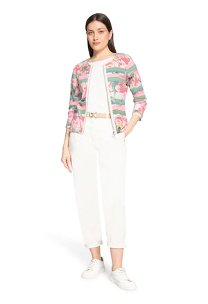 Ribbed Zip Up Cardigan